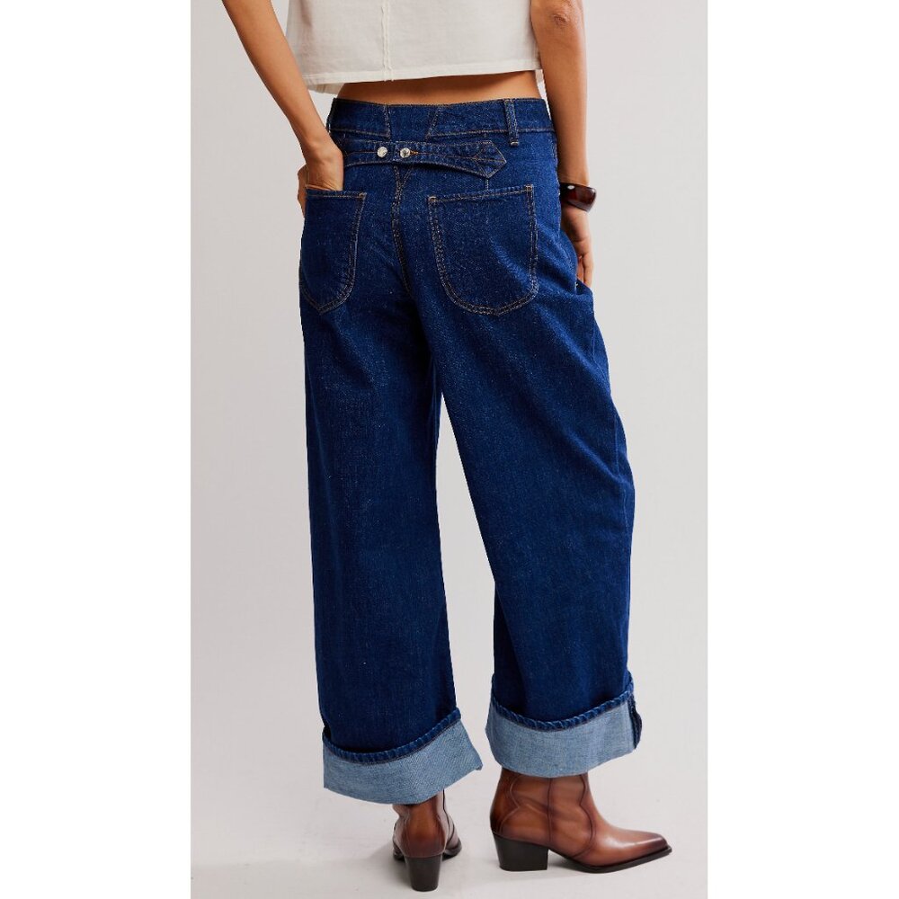 FREE PEOPLE Alia Wide Leg Jeans / Hawthorne - Picture 2 of 6
